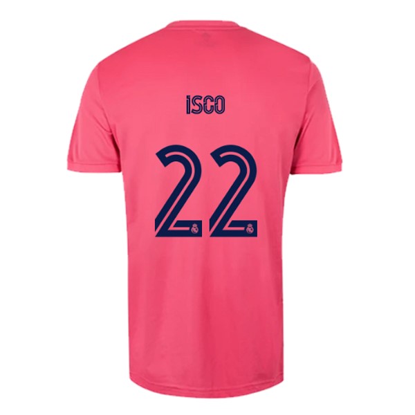 Camiseta Real Madrid Segunda equipo NO.22 Isco 2020-2021 Rosa